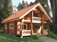 Hausbeispiel des Blockhaus-Hersteller Finnlandblock