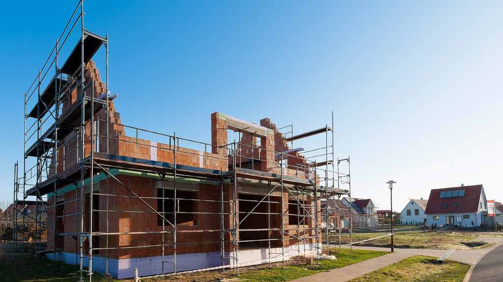 Bausetelle im Neubaugebiet