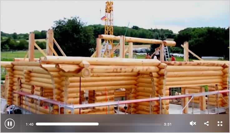 Blockbauweise in Zeitraffer