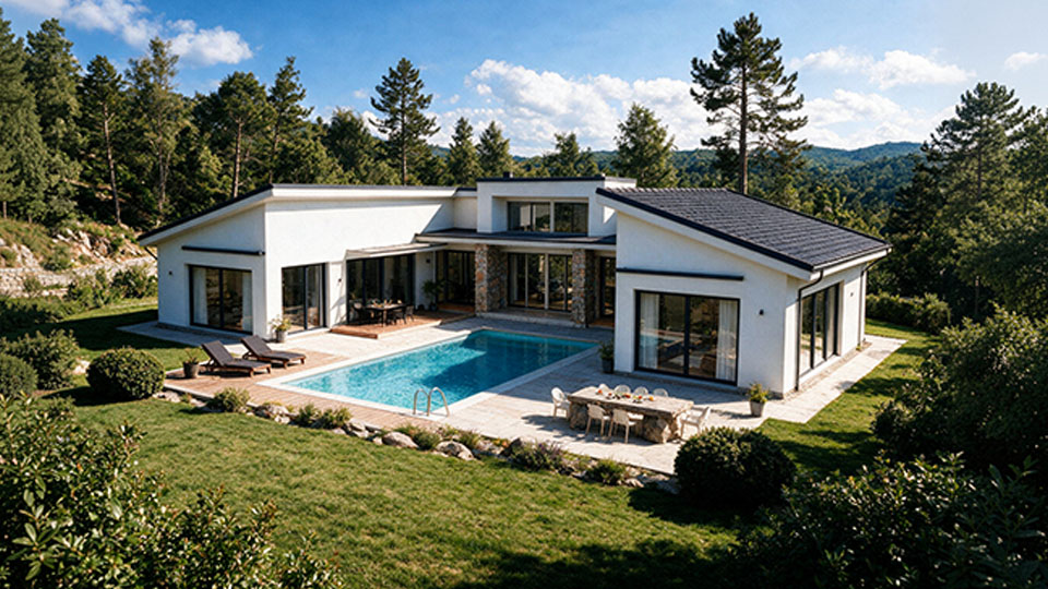 Bungalow in U-Form