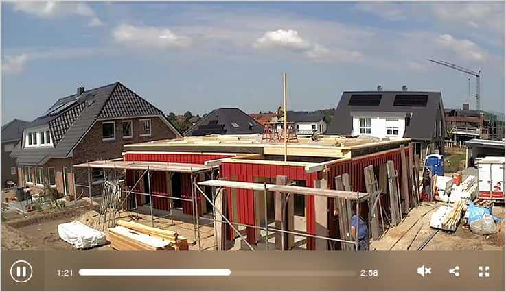 Ein Elk-Schwedenhaus entsteht