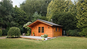 Gartenhaus Grundstücksgrenze