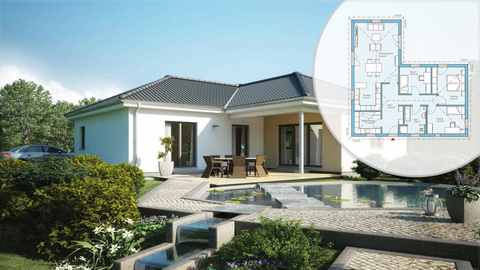 L-förmiger Winkelbungalow L-förmiger Winkelbungalow
