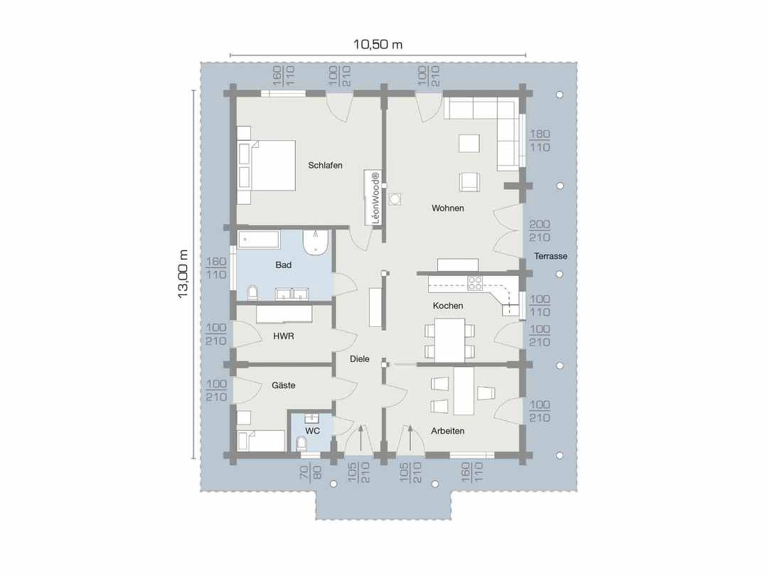 Leonwood: Blockhaus MIKADO BEL ETAGE