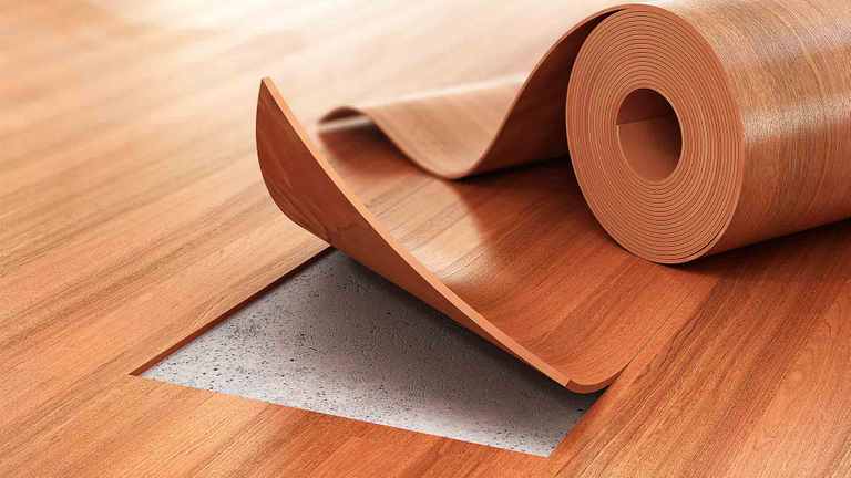 Linoleum-Boden in Holzoptik