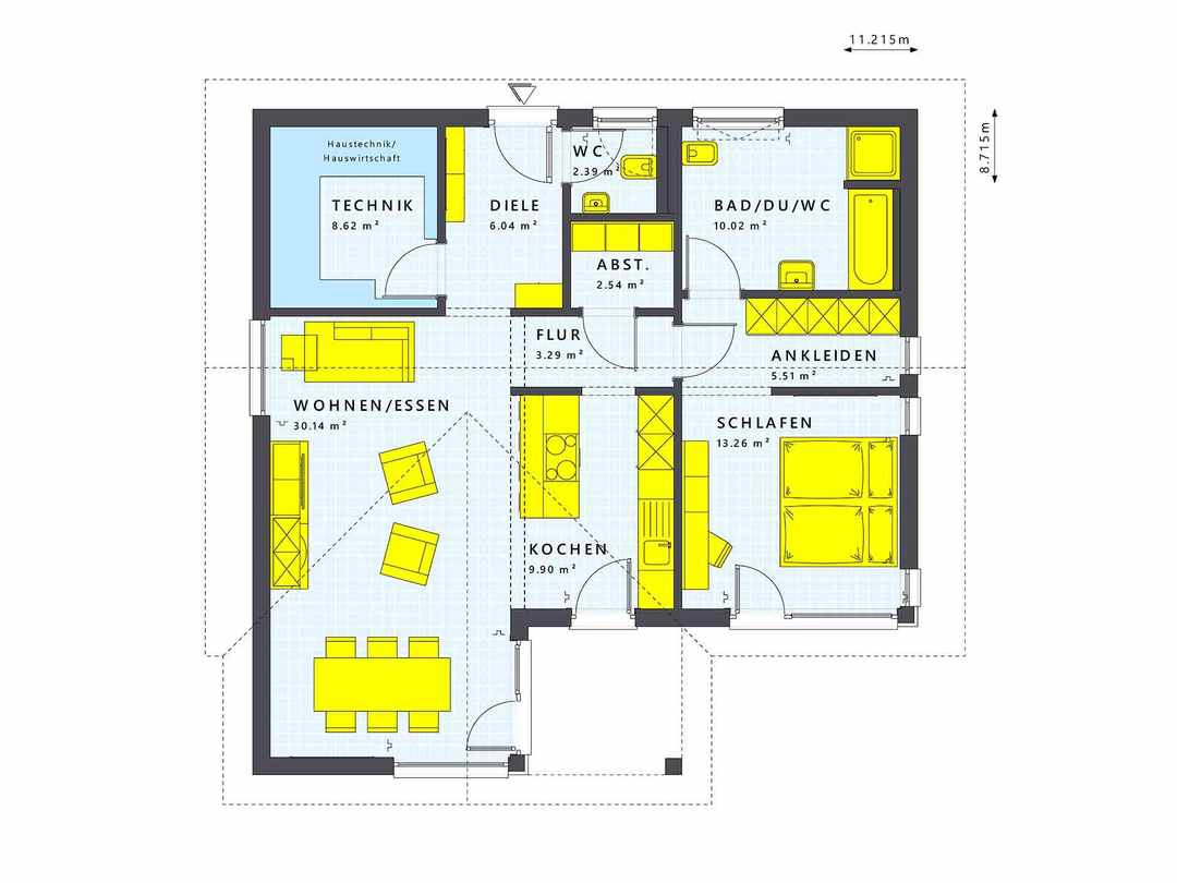 Living haus: Bungalow SOLUTION 82 V2