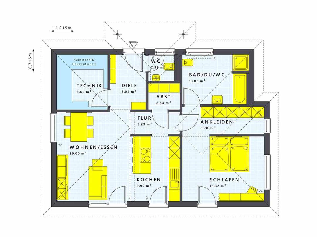 Living haus: Bungalow SOLUTION 82 V3