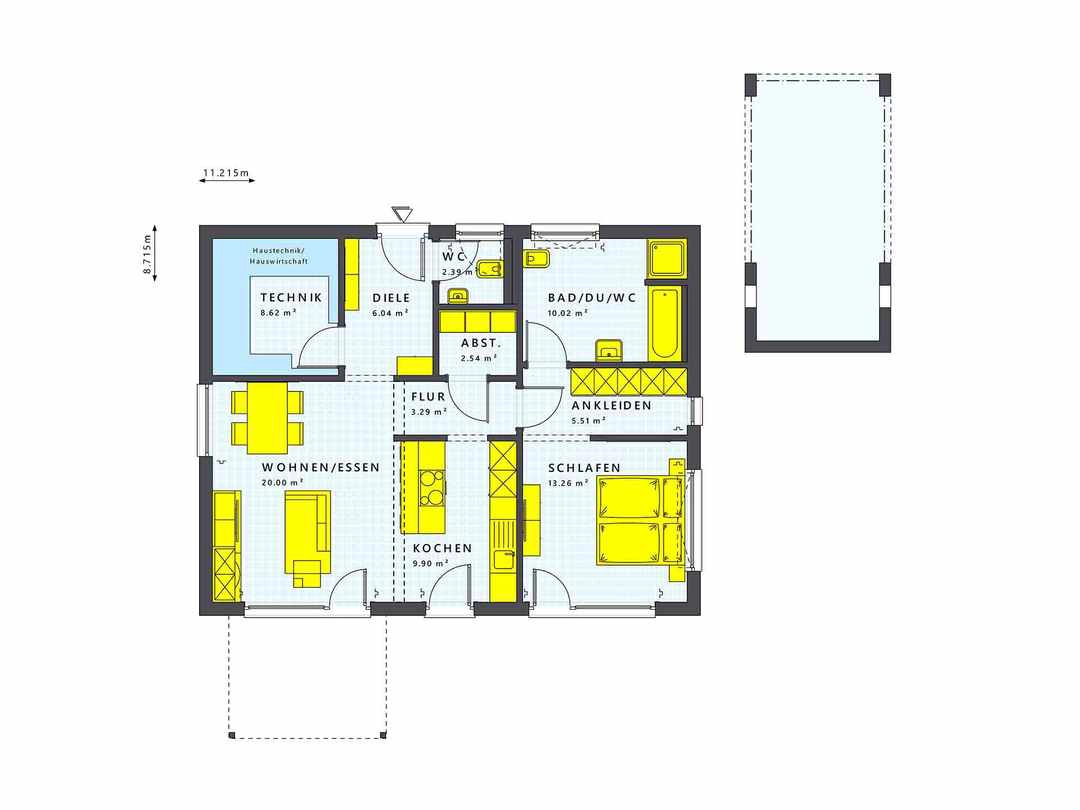 Living haus: Bungalow SOLUTION 82 V4
