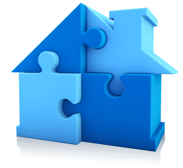 Symbol Haus als Puzzle