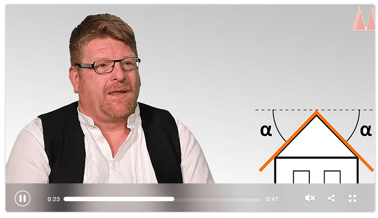 Satteldach
 Vorteile Video