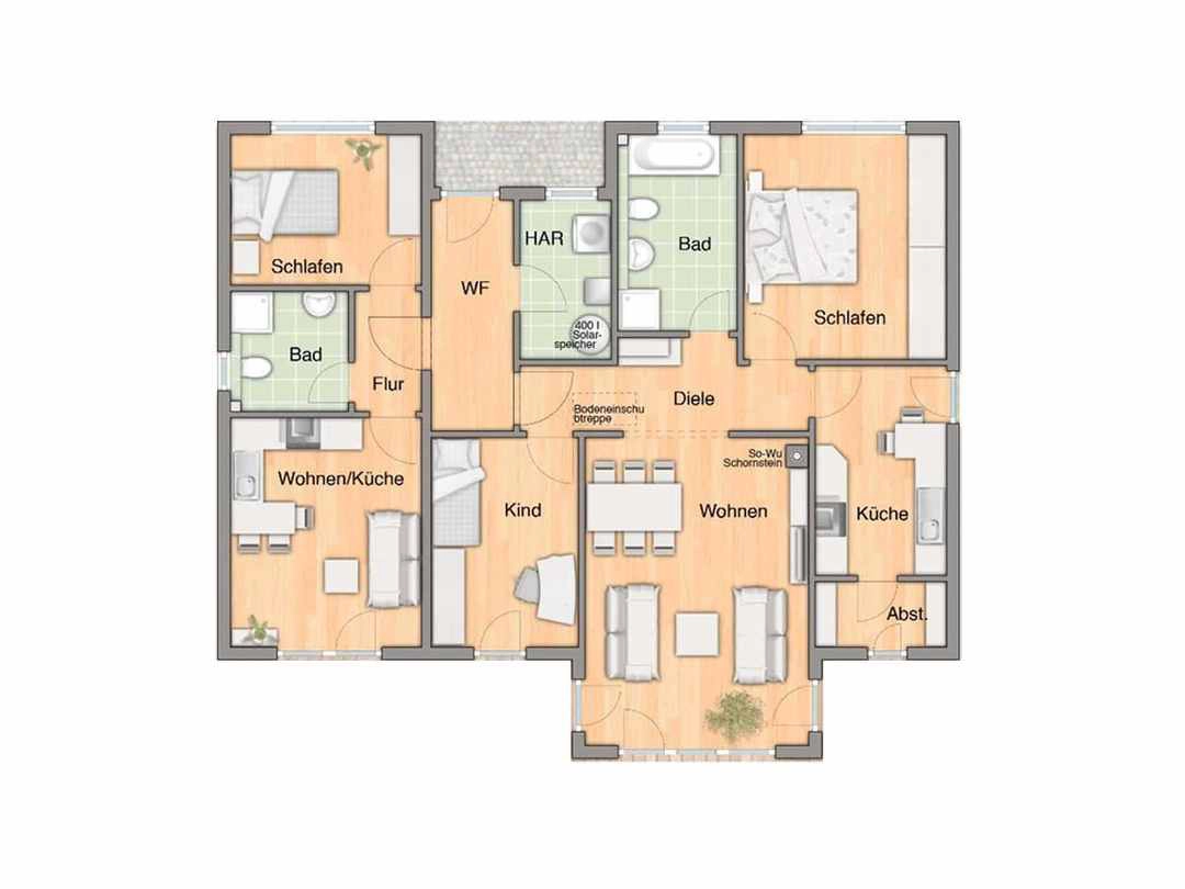 Town & Country: Bungalow 128 optional mit Einliegerwohnung