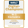 „Digital-Champions 2026“ – Platz 1 Küche&Co unter 24 Küchenmärkten