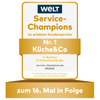 „Service-Champions 2026“ – Platz 1 Küche&Co unter 25 Küchenfachhändlern