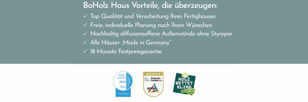 BoHolz-Haus Unternehmensbild - Vorteile, die überzeugen