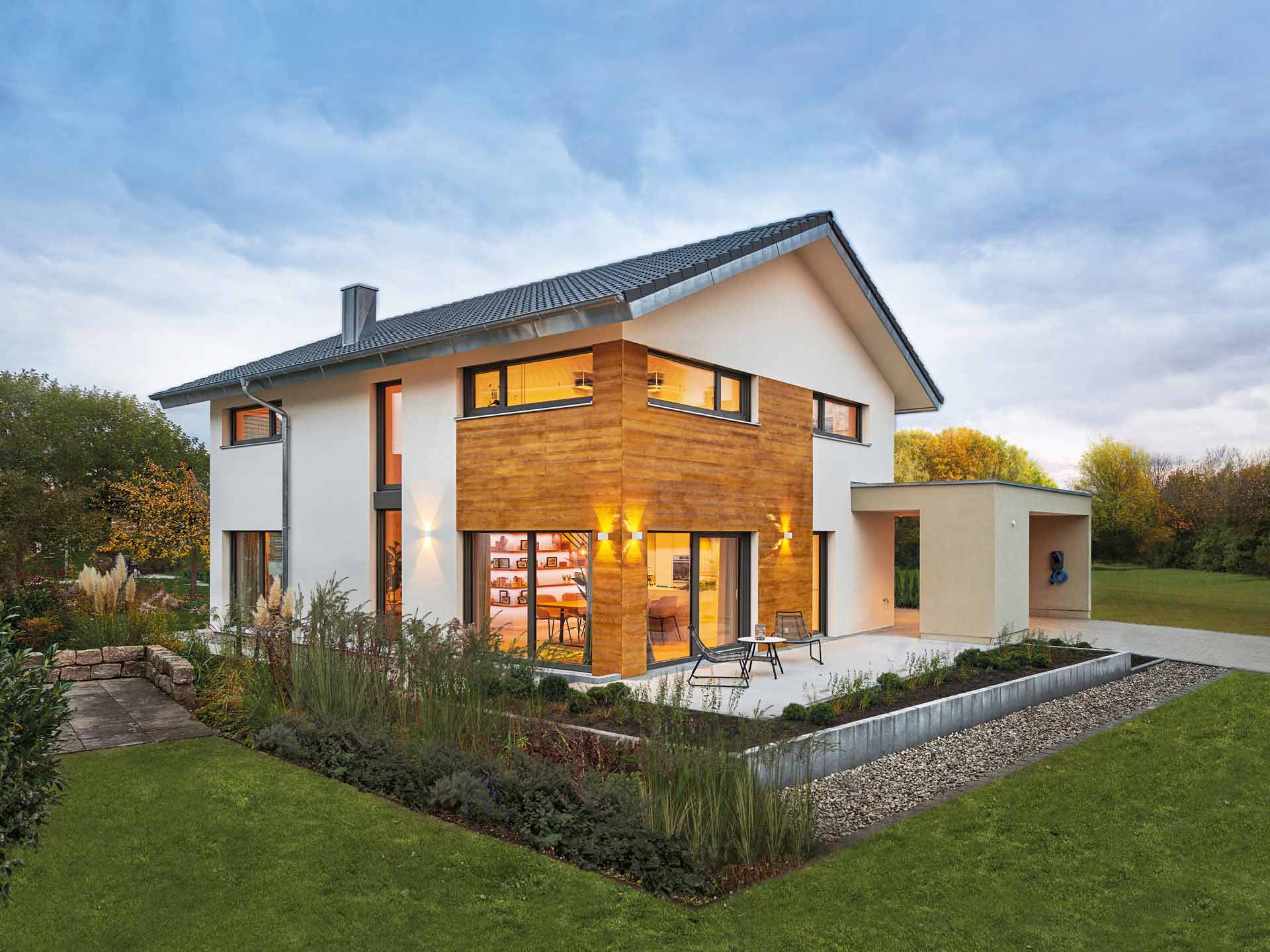 Fertighaus Weiss Musterhaus Balance