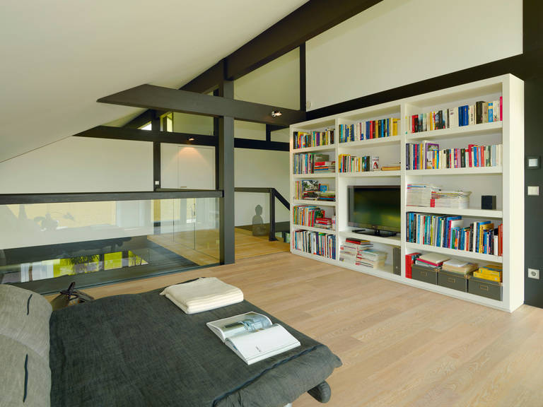 Lesezimmer im Süd-Trakt HUF Haus ART 3 Biblothek