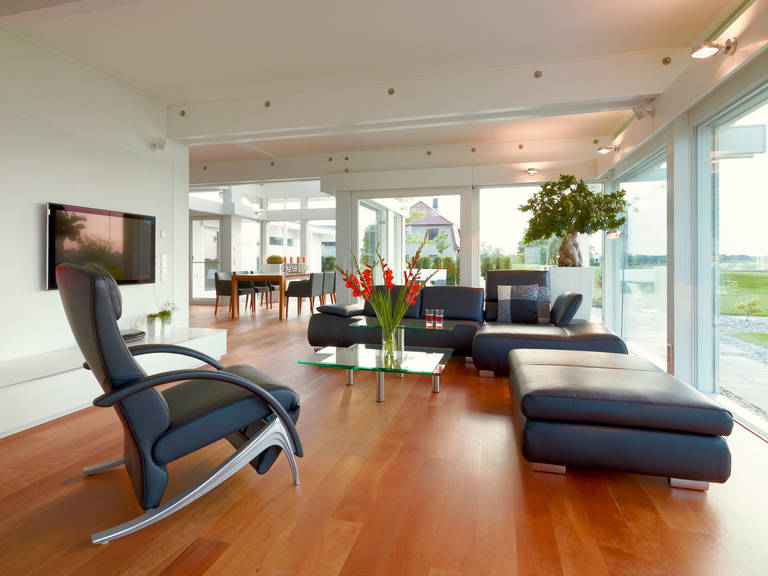 Komfortable Wohnlounge HUF Haus ART 4 weiss
