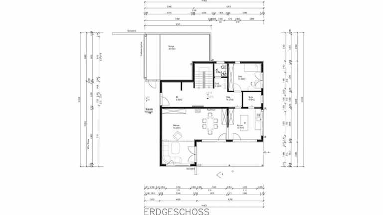 Grundriss des Kundenhaus Felder mit abtrennbarer Küche 